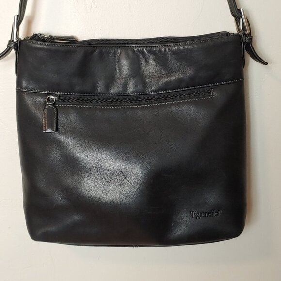 Tignanello Leather Shoulder Hobo Bag Black - Picture 8 of 10